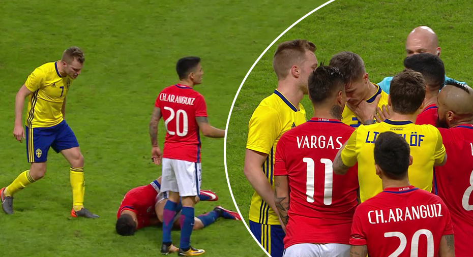Sverige Fotboll: TV: Larsson skäller ut Sanchez - stort bråk mellan spelarna