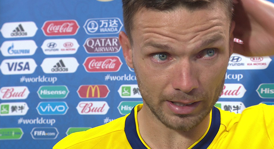 Sverige Fotboll: TV: Berg i tårar efter Sveriges seger: 