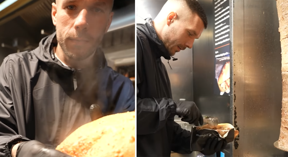 Podolski est au service de la grande maison – en tant que propriétaire de kebab