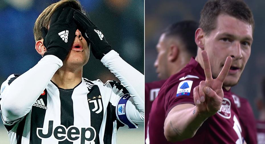 TV: Nytt tapp i ligan för Juventus - Belotti sköt en poäng till Torino