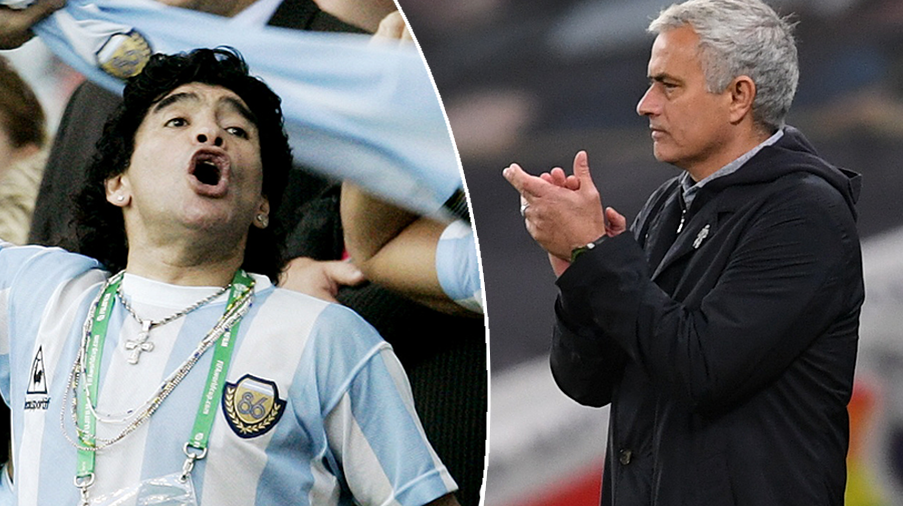 Mourinhos hyllning till Maradona: ”Sett till att min son vet vem det är”