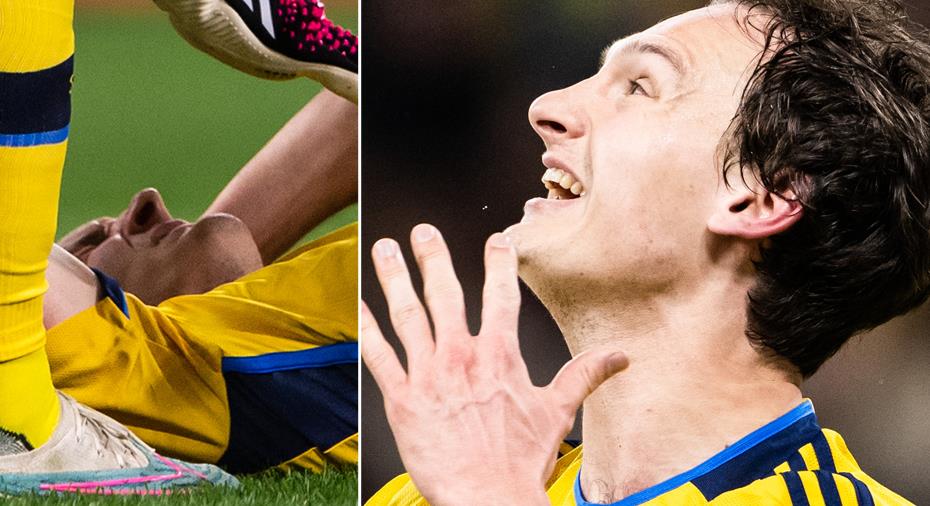 Sverige Fotboll: Ekdal utbytt - efter dubbla smällar