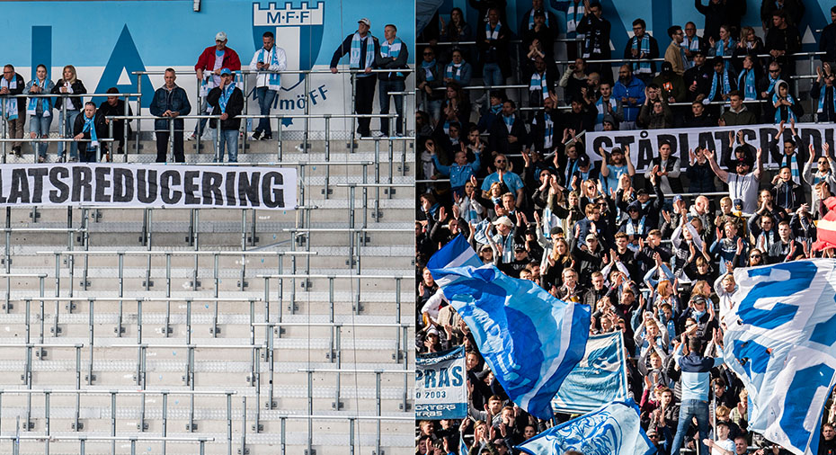 Malmö FF: TV: Tio tysta minuter och tom läktare i protest - sedan kom supportrarna - Se bilderna här!